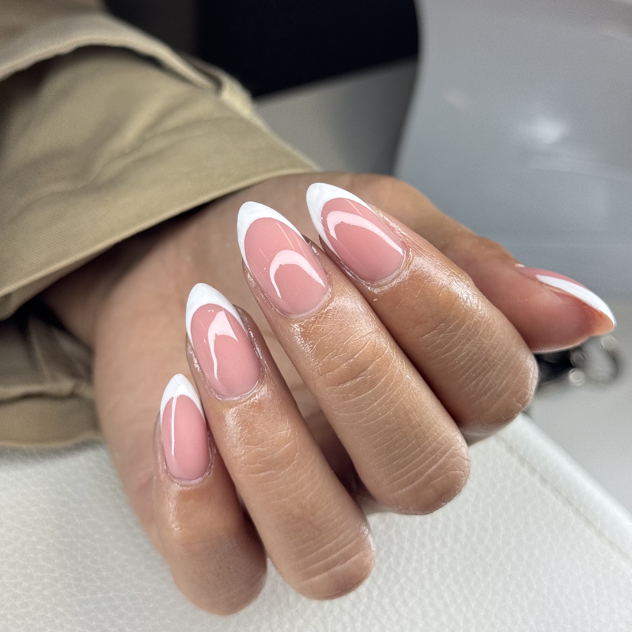 BIAB French nagels, werk van Noaréa Beauty
